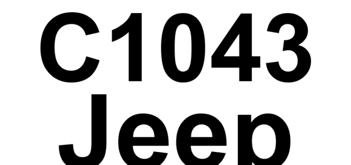 DTC C1043 Jeep - Definição em inglês: Left Rear Tone Wheel Performance Definição em Português: Desempenho da Roda Fônica Traseira Esquerda.