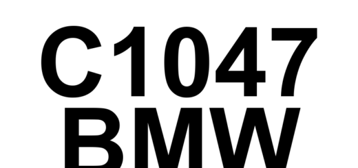 DTC C1047 BMW - Definição em inglês: Brake System Vacuum Pump Forced Shutdown Definição em Português: Bomba de Vácuo do Sistema de Freio - Desligamento Forçado