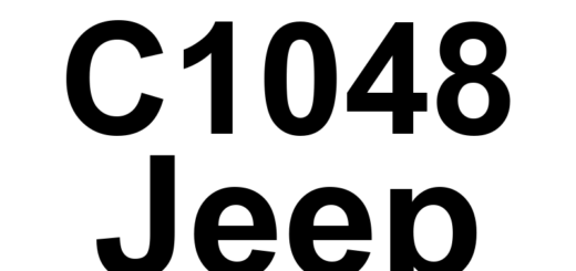 DTC C1048 Jeep - Definição em inglês: Left Rear Wheel Pressure Phase Monitoring Definição em Português: Monitoramento da Fase de Pressão da Roda Traseira Esquerda