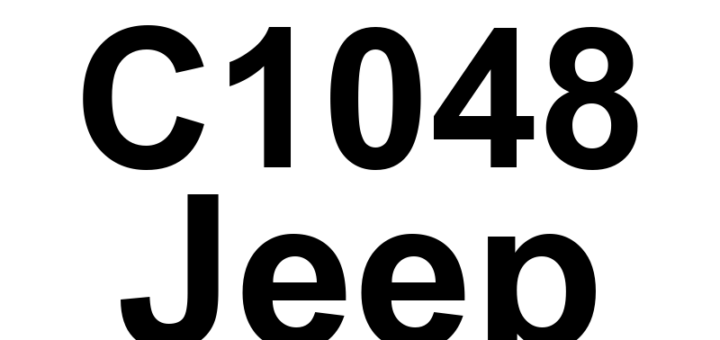 DTC C1048 Jeep - Definição em inglês: Left Rear Wheel Pressure Phase Monitoring Definição em Português: Monitoramento da Fase de Pressão da Roda Traseira Esquerda