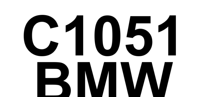 DTC C1051 BMW - Definição em inglês: Brake System Simulator Valve Electrical Definição em Português: Válvula do Simulador do Sistema de Freio - Problema Elétrico