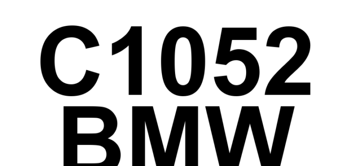 DTC C1052 BMW - Definição em inglês: Brake System Simulator Definição em Português: Simulador do Sistema de Freios