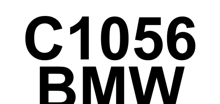 DTC C1056 BMW - Definição em inglês: Rear Axle Brake Circuit Range/Performance Definição em Português: Circuito do freio do eixo traseiro - Faixa/desempenho operacional