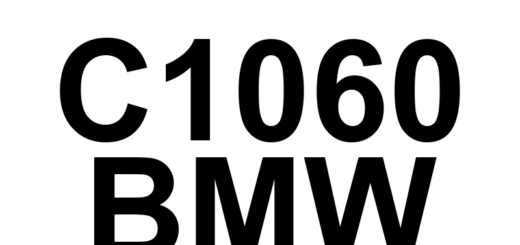 DTC C1060 BMW - Definição em inglês: Brake Pedal Position Sensor Circuit/Open Definição em Português: Sensor de Posição do Pedal de Freio - Circuito Aberto/Interrompido