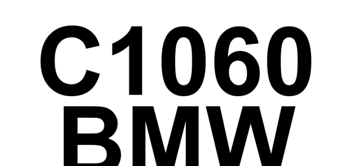 DTC C1060 BMW - Definição em inglês: Brake Pedal Position Sensor Circuit/Open Definição em Português: Sensor de Posição do Pedal de Freio - Circuito Aberto/Interrompido