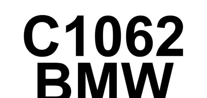 DTC C1062 BMW - Definição em inglês: Brake Pedal Position Sensor Circuit Low Definição em Português: Sensor de Posição do Pedal de Freio - Circuito Baixo