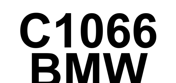 DTC C1066 BMW - Definição em inglês: Brake Pedal Position Sensor Electrical or Sensor Defective Definição em Português: Sensor de Posição do Pedal de Freio - Defeito Elétrico ou Defeito no Sensor
