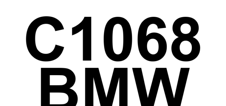 DTC C1068 BMW - Definição em inglês: Brake Pedal Position Sensor Voltage Low Definição em Português: Sensor de Posição do Pedal de Freio - Voltagem Baixa