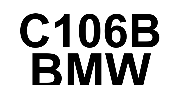 DTC C106B BMW - Definição em inglês: Brake Pedal Position Sensor Gradient Too Low Definição em Português: Sensor de Posição do Pedal de Freio - Gradiente Muito Baixo
