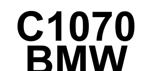 DTC C1070 BMW - Definição em inglês: Brake System Internal Code (Service/End-of-Line Test) Definição em Português: Código Interno do Sistema de Freios (Serviço/Teste de Fim de Linha)