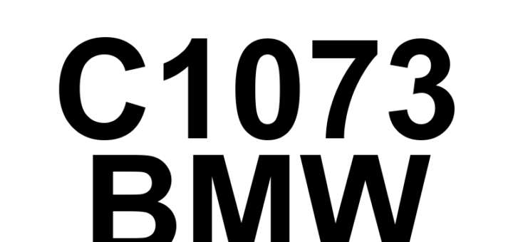 DTC C1073 BMW - Definição em inglês: Brake System Vehicle Identification Number Definição em Português: Número de Identificação do Veículo (VIN) do Sistema de Freios - Problema Detectado