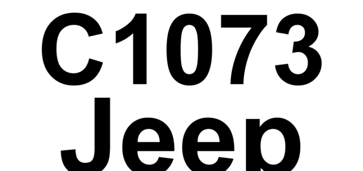 DTC C1073 Jeep - Definição em inglês: Abs Pump Motor Control Circuit Definição em Português: Circuito de Controle do Motor da Bomba ABS - Problema detectado