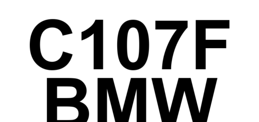 DTC C107F BMW - Definição em inglês: Brake System Control Module Internal Wheel Speed Signal Processing Definição em Português: Módulo de Controle do Sistema de Freios - Processamento Interno de Sinal de Velocidade das Rodas