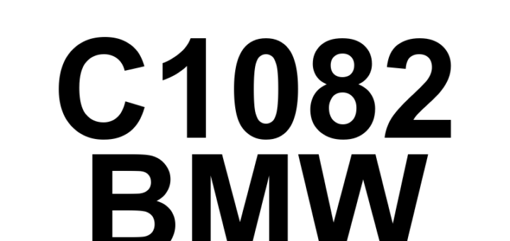 DTC C1082 BMW - Definição em inglês: Internal Brake System Control Module Hardware Error Definição em Português: Erro de Hardware no Módulo de Controle do Sistema de Freio Interno.