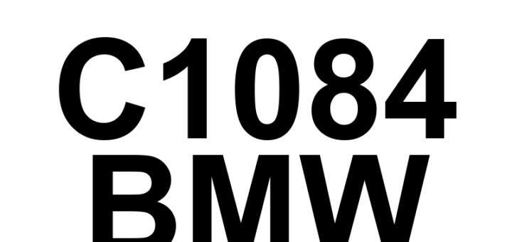 DTC C1084 BMW - Definição em inglês: DSC Control Module Voltage Low Definição em Português: Módulo de Controle DSC - Tensão Baixa