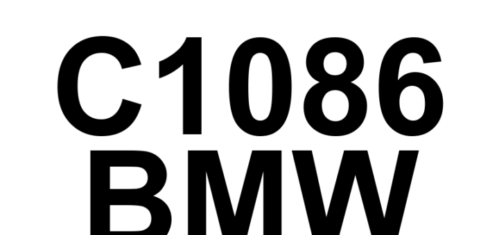 DTC C1086 BMW - Definição em inglês: Internal DSC Control Module Power Control Unit (PCU) Error Definição em Português: Módulo de Controle Interno do DSC - Erro na Unidade de Controle de Energia (PCU)