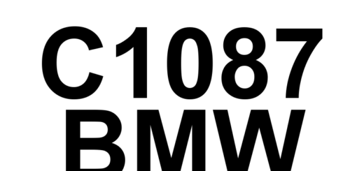 DTC C1087 BMW - Definição em inglês: Internal DSC Control Module Valve Driver Circuit Error Definição em Português: Erro no Circuito do Driver da Válvula do Módulo de Controle DSC Interno.