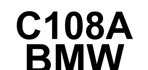 DTC C108A BMW - Definição em inglês: Internal DSC Control Module Valve Coil 'A' Circuit Electrical Definição em Português: Módulo de Controle Interno DSC - Circuito Elétrico da Bobina da Válvula 'A'