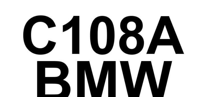 DTC C108A BMW - Definição em inglês: Internal DSC Control Module Valve Coil 'A' Circuit Electrical Definição em Português: Módulo de Controle Interno DSC - Circuito Elétrico da Bobina da Válvula 'A'