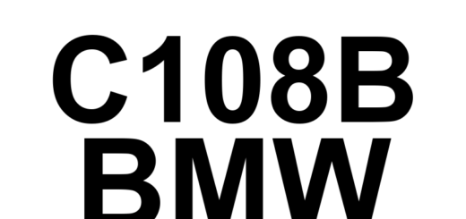 DTC C108B BMW - Definição em inglês: Internal DSC Control Module Valve Coil 'B' Circuit Electrical Definição em Português: Módulo de Controle DSC Interno - Circuito Elétrico da Bobina da Válvula 'B'
