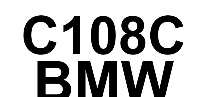 DTC C108C BMW - Definição em inglês: Internal DSC Control Module Valve Coil 'C' Circuit Electrical Definição em Português: Módulo de Controle DSC Interno - Circuito Elétrico da Bobina da Válvula 'C'