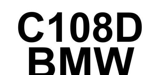 DTC C108D BMW - Definição em inglês: Internal DSC Control Module Valve Coil 'D' Circuit Electrical Definição em Português: Módulo de Controle DSC Interno - Circuito Elétrico da Bobina da Válvula 'D'