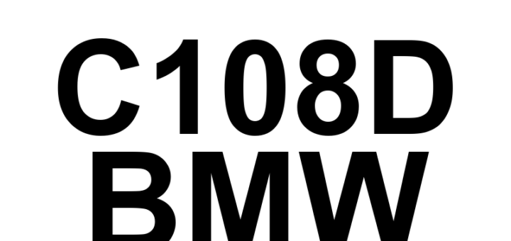 DTC C108D BMW - Definição em inglês: Internal DSC Control Module Valve Coil 'D' Circuit Electrical Definição em Português: Módulo de Controle DSC Interno - Circuito Elétrico da Bobina da Válvula 'D'