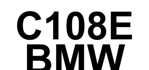 DTC C108E BMW - Definição em inglês: Internal DSC Control Module Valve Coil 'E' Circuit Electrical Definição em Português: Módulo de Controle DSC Interno - Circuito Elétrico da Bobina da Válvula 'E'
