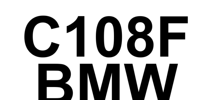 DTC C108F BMW - Definição em inglês: Internal DSC Control Module Valve Coil 'F' Circuit Electrical Definição em Português: Módulo de Controle DSC Interno - Circuito Elétrico da Bobina da Válvula 'F'.