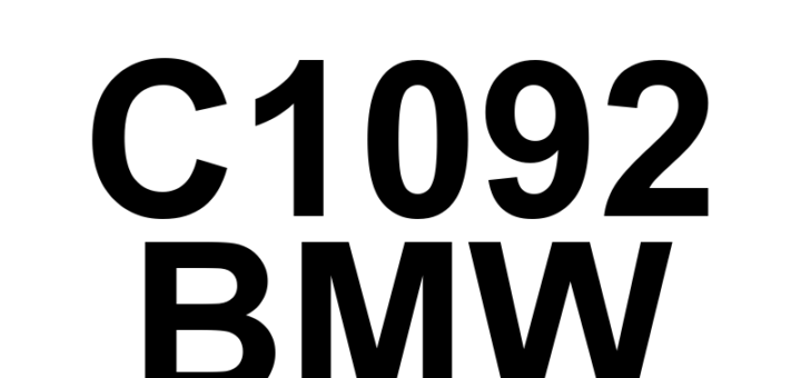DTC C1092 BMW - Definição em inglês: Internal DSC Control Module Valve Coil 'I' Circuit Electrical Definição em Português: Módulo de Controle DSC Interno - Circuito Elétrico da Bobina da Válvula 'I'