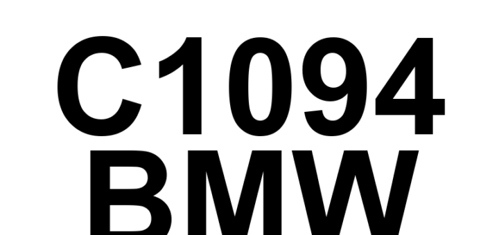 DTC C1094 BMW - Definição em inglês: Internal DSC Control Module Valve Coil 'K' Circuit Electrical Definição em Português: Módulo de Controle DSC Interno - Circuito Elétrico da Bobina da Válvula 'K'