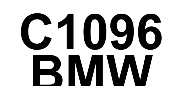 DTC C1096 BMW - Definição em inglês: Internal DSC Control Module Hydraulic Pump Blocked Definição em Português: Módulo de Controle do DSC Interno - Bomba Hidráulica Bloqueada.