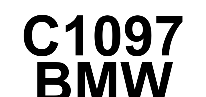 DTC C1097 BMW - Definição em inglês: Internal DSC Control Module Hydraulic Pump Circuit Electrical Definição em Português: Circuito Elétrico da Bomba Hidráulica do Módulo de Controle do DSC Interno