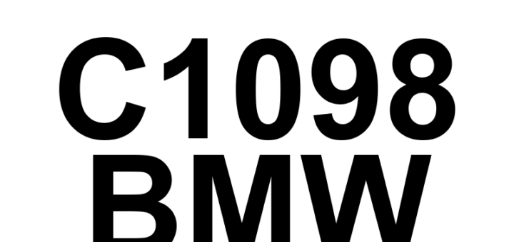 DTC C1098 BMW - Definição em inglês: Brake System Control Module Random Access Memory (RAM) Error Definição em Português: Módulo de Controle do Sistema de Freios - Erro na Memória RAM