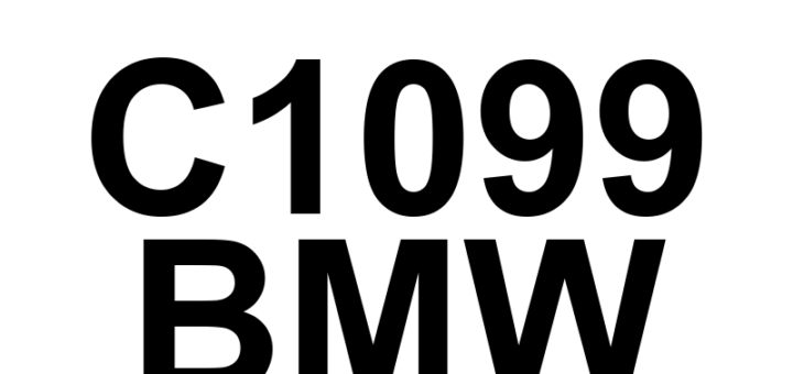 DTC C1099 BMW - Definição em inglês: Brake System Control Module Read Only Memory (ROM) Error Definição em Português: Módulo de Controle do Sistema de Freios - Erro na Memória Somente de Leitura (ROM)