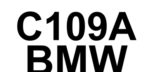DTC C109A BMW - Definição em inglês: Brake System Control Module Watchdog Error Definição em Português: Módulo de Controle do Sistema de Freios - Erro de Supervisão.