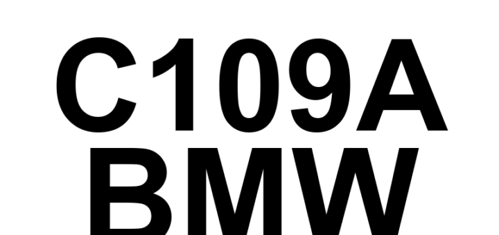 DTC C109A BMW - Definição em inglês: Brake System Control Module Watchdog Error Definição em Português: Módulo de Controle do Sistema de Freios - Erro de Supervisão.