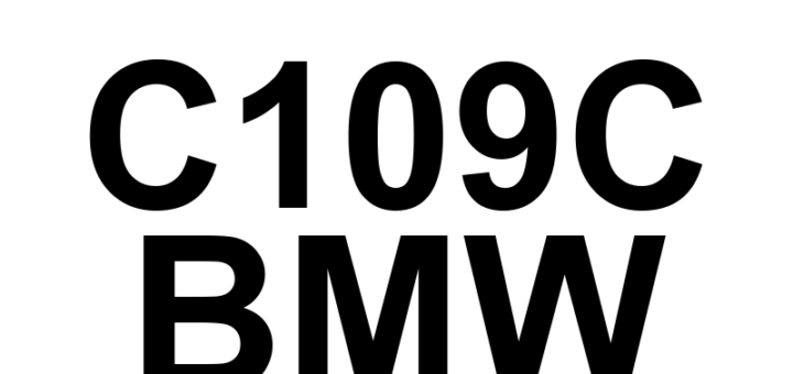 DTC C109C BMW - Definição em inglês: Brake System Control Module Control Time Too Long Definição em Português: Módulo de Controle do Sistema de Freios - Tempo de Controle Muito Longo
