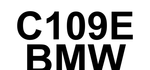 DTC C109E BMW - Definição em inglês: Brake System Control Module Valve Error Definição em Português: Módulo de Controle do Sistema de Freios - Erro na Válvula