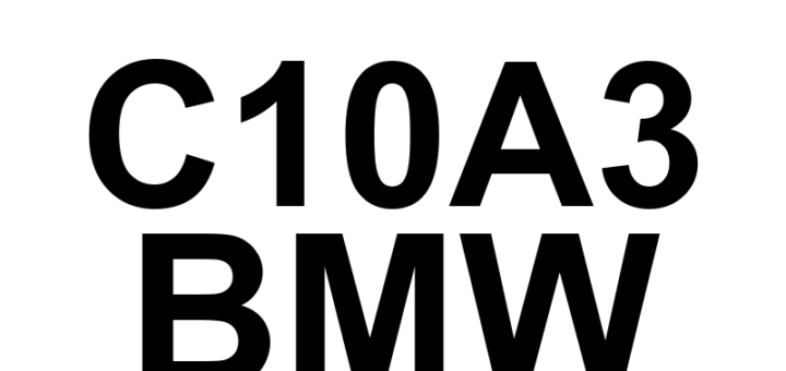 DTC C10A3 BMW - Definição em inglês: Brake Pedal Position Sensor 'B' Supply Voltage Circuit Low Definição em Português: Sensor de Posição do Pedal de Freio 'B' - Circuito de Tensão de Alimentação Baixa