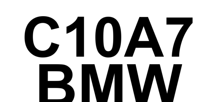 DTC C10A7 BMW - Definição em inglês: Brake Pedal Position Sensor Signal Implausible Definição em Português: Sensor de Posição do Pedal de Freio - Sinal Implausível