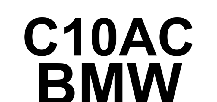 DTC C10AC BMW - Definição em inglês: Brake System Control Module Valve Power Supply Circuit High Definição em Português: Circuito de Alimentação do Módulo de Controle do Sistema de Freio - Tensão Alta