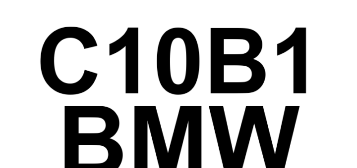 DTC C10B1 BMW - Definição em inglês: Brake System Control Module Fixable Valve Calibration Error Definição em Português: Módulo de Controle do Sistema de Freio - Erro de Calibração da Válvula Corrigível