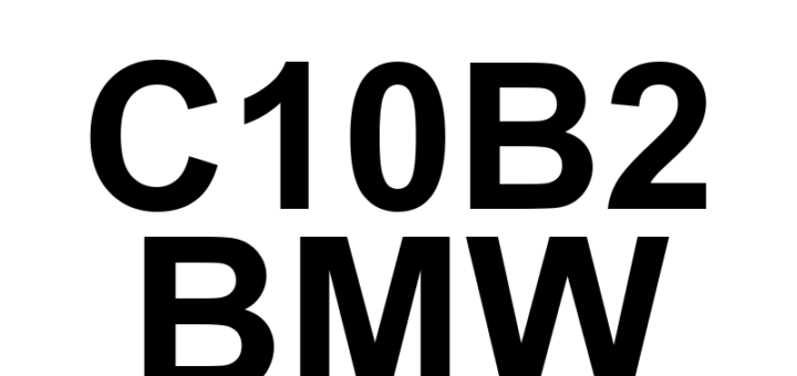 DTC C10B2 BMW - Definição em inglês: Brake System Control Module Processor Definição em Português: Módulo de Controle do Sistema de Freio - Processador