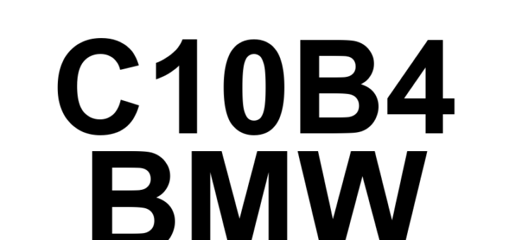 DTC C10B4 BMW - Definição em inglês: Internal DSC Control Module Brake Pressure Sensor Power Supply Voltage Out of Range Definição em Português: Módulo de Controle DSC Interno - Voltagem de Alimentação do Sensor de Pressão de Freio Fora da Faixa