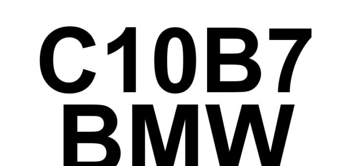 DTC C10B7 BMW - Definição em inglês: Brake Pedal Position Sensor Pedal Travel Too Low Definição em Português: Sensor de Posição do Pedal de Freio - Curso do Pedal Muito Baixo