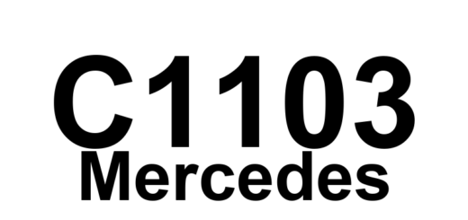DTC C1103 Mercedes - Definição em inglês: Right Rear Axle VSS Circuit Fault Definição em Português: Sensor de Velocidade do Eixo Traseiro Direito - Falha no Circuito