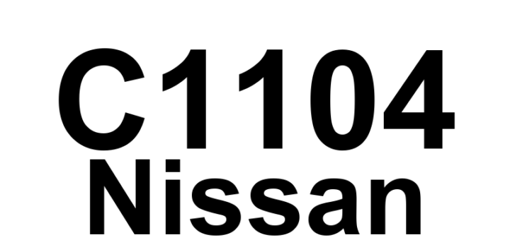 DTC C1104 Nissan - Definição em inglês: ABS LF Wheel Speed Sensor 1 Definição em Português: Sensor de Velocidade da Roda Dianteira Esquerda do ABS 1