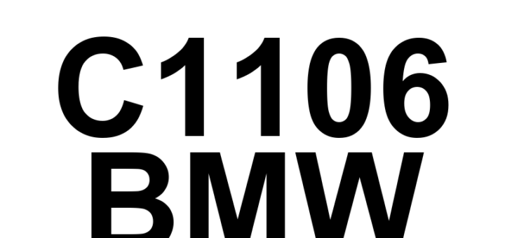 DTC C1106 BMW - Definição em inglês: FlexRay Transceiver Circuit Electrical Definição em Português: Circuito do Transceptor FlexRay - Problema Elétrico