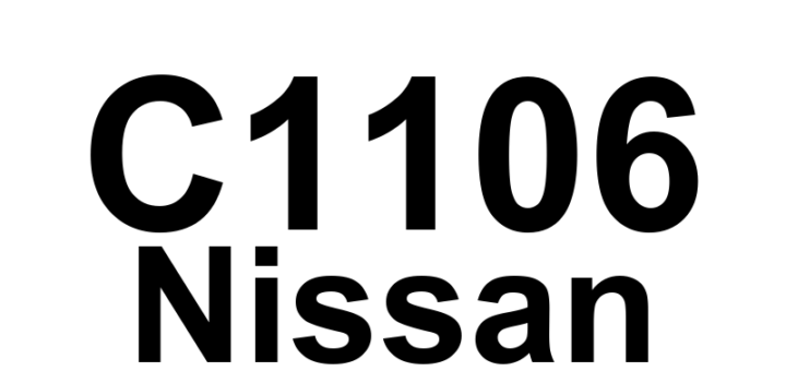 DTC C1106 Nissan - Definição em inglês: ABS LR Wheel Speed Sensor 2 Definição em Português: Sensor de Velocidade da Roda Traseira Esquerda do ABS 2